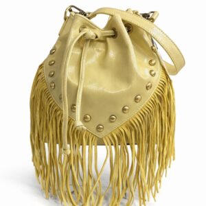 Borsa Secchiello Boho con Frange e Borchie